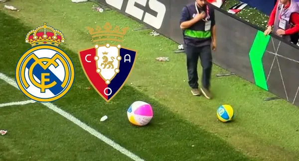 Vinicius sufrió un vacile de los aficionados del Osasuna, le tiraron balones de playa en referencia a el balón de oro que perdió