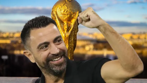 Xavi celebrando, Copa del Mundo