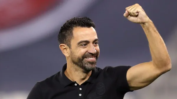 Xavi Hernández celebrando la Supercopa de España 2023