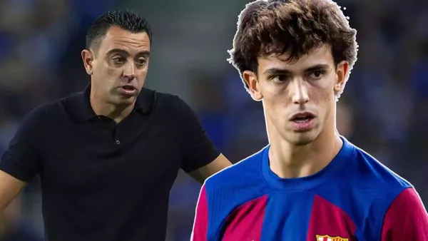 Xavi Hernández con Joao Félix, del FC Barcelona