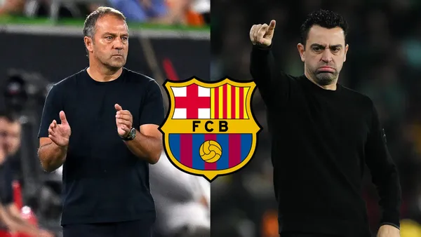 Xavi Hernández - Hansi Flick (Foto: X)