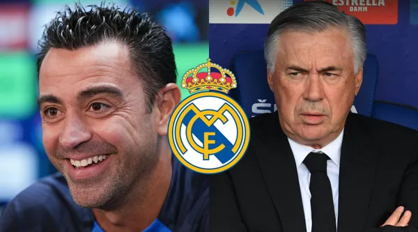 Xavi Hernández y Carlo Ancelotti / Foto: Marca