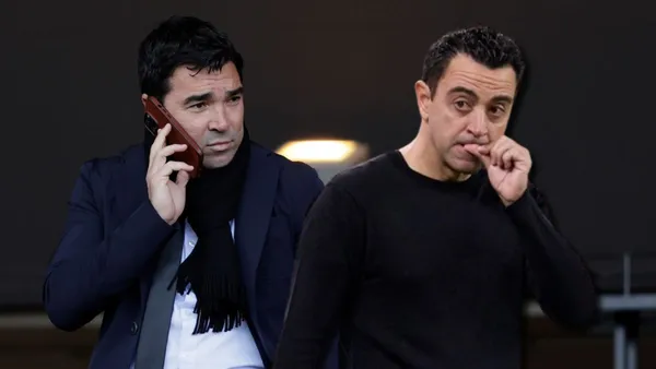 Xavi Hernández y Deco, del FC Barcelona