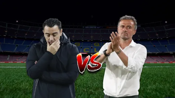 Xavi Hernández y Luis Enrique.
