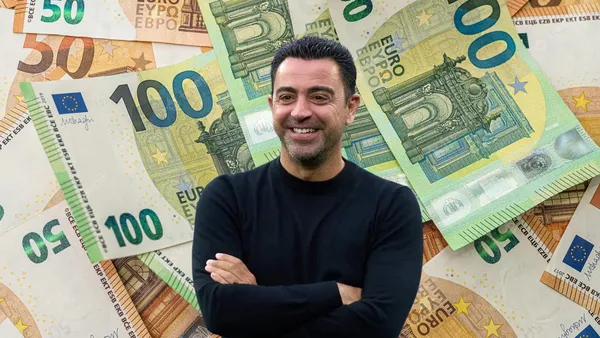 Xavi sonriendo, euros