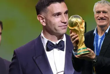 Emiliano Martínez ganó el trofeo a mejor portero del mundo, y enfocaron a Deschamps, entrenador de Francia