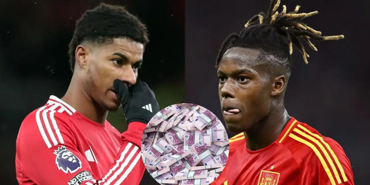 Para reemplazar a Rashford, el United preparó una fortuna millonaria por Nico Williams