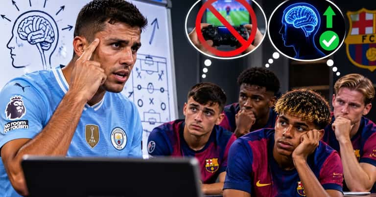 Rodri pide a los jugadores del Barcelona dejar los videojuegos y entrenar más la mente