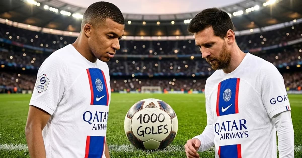 Kylian Mbappé y Lionel Messi