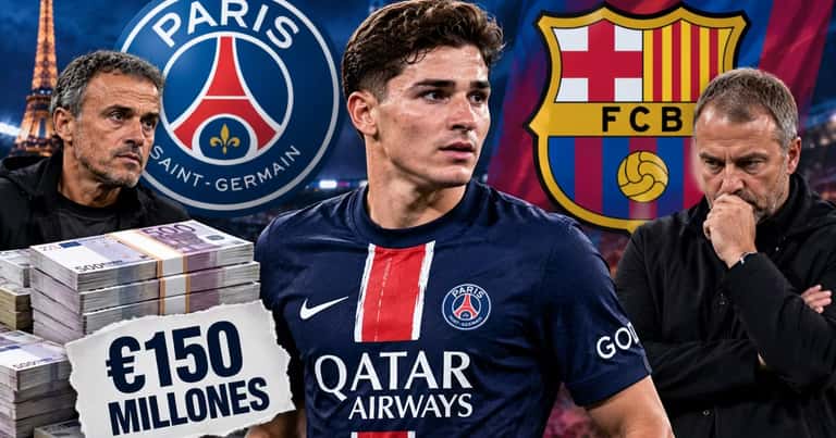 PSG iría por Julián Álvarez con €150 millones y complicaría los planes del Barcelona