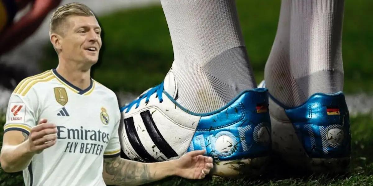 14 años usando las mismas, hoy Kroos sorprendió con el nuevo color de sus botas