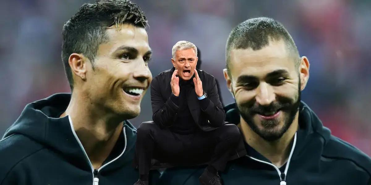 A CR7 ni lo vio, pero mira la reacción de Mourinho cuando encontró a Benzema