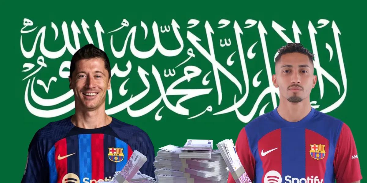 A Lewandowski le dan 100 millones, el sueldazo para Raphinha en Arabia