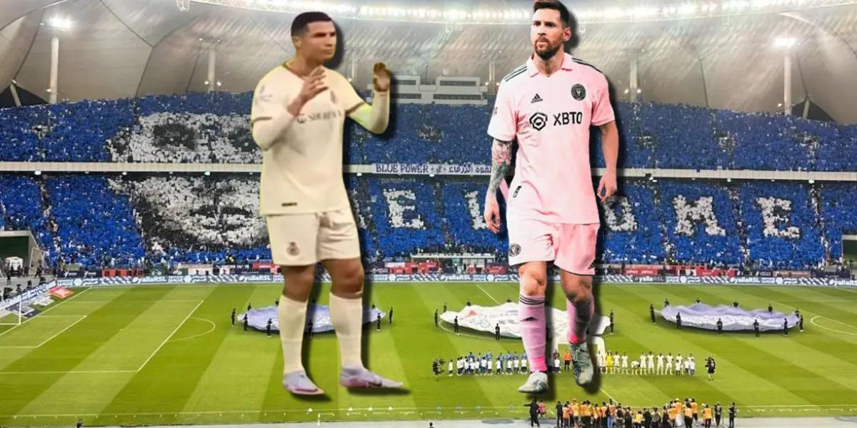 A Lionel Messi le gritaron el tradicional festejo de Cristiano Ronaldo, en el cotejo ante Inter Miami y Al-Hilal