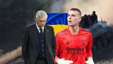 A Lunin lo quieren echar del Madrid, el gesto con el que ayuda a su país