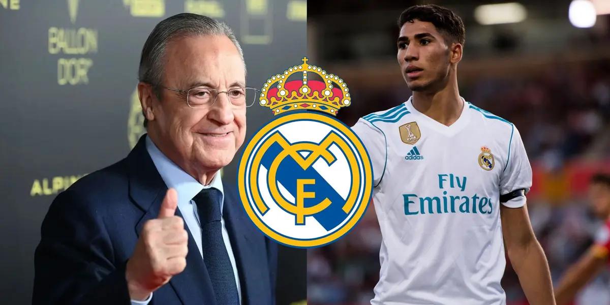 Achraf Hakimi se ofreció al Real Madrid y esto le dijo Florentino Pérez