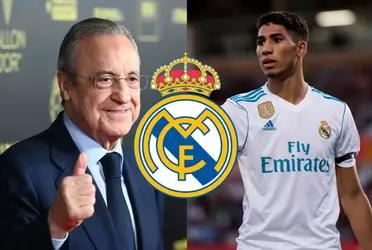 Achraf Hakimi se ofreció al Real Madrid y esto le dijo Florentino Pérez