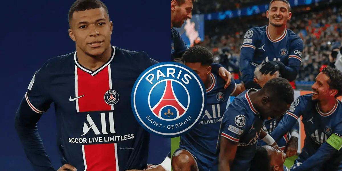 Al finalizar el encuentro, uno de los compañeros de Mbappé le escribió en la pelota del hat-trick el apodo “pingüino”