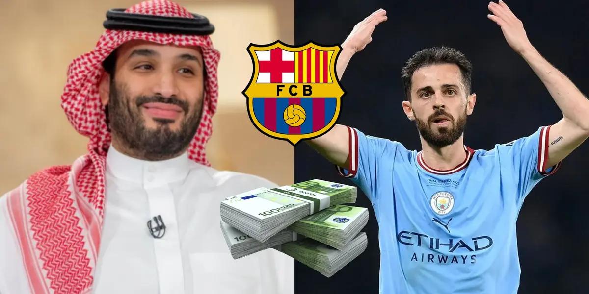 Al Hilal FC está decidido a fichar a Bernardo Silva y le ofrece un sueldazo pero FC Barcelona quiere convencerlo con esta cifra irrisoria