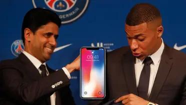 Al-Khelaifi, presidente del PSG, y Kylian Mbappé