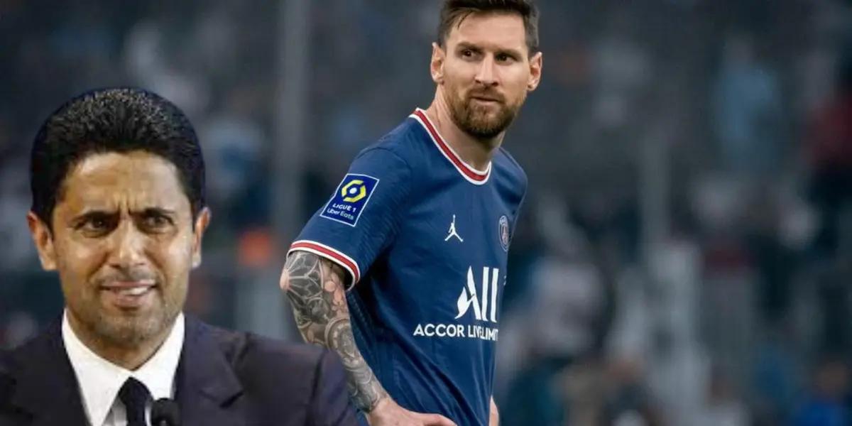 Al Khelaifi rompió el silencio y confesó porqué se molestó con Lionel Messi tras salir de PSG