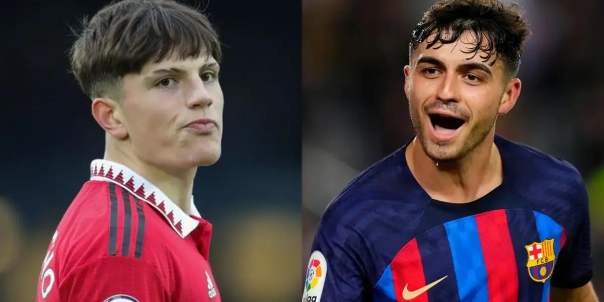 Alejandro Garnacho se burló de Pedri luego de eliminar al FC Barcelona y el karma ahora le pegó fuerte