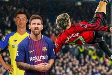 Alejandro Garnacho se despachó con un golazo de chilena al Everton y esto dijeron en ESPN durante la transmisión