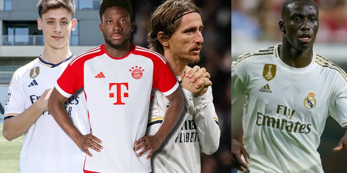 Alphonso Davies, jugador del Bayern Múnich, con elementos del Real Madrid