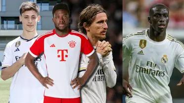 Alphonso Davies, jugador del Bayern Múnich, con elementos del Real Madrid