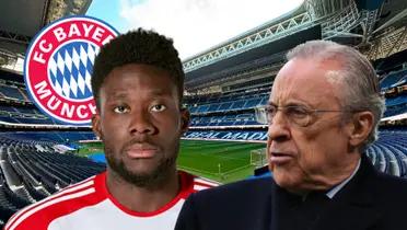 Alphonso Davies y Florentino Pérez