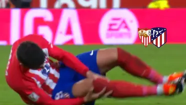 Impactó a todo el Pizjuán, la dura lesión de Morata en el Atleti vs Sevilla