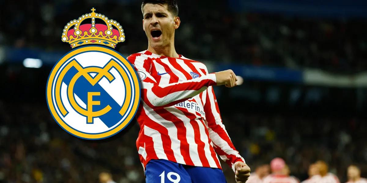 Álvaro Morata anotó el tanto para que el Atleti pase a ganar al Real Madrid y mira cómo festejó
