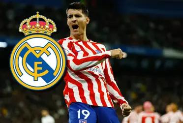Álvaro Morata anotó el tanto para que el Atleti pase a ganar al Real Madrid y mira cómo festejó