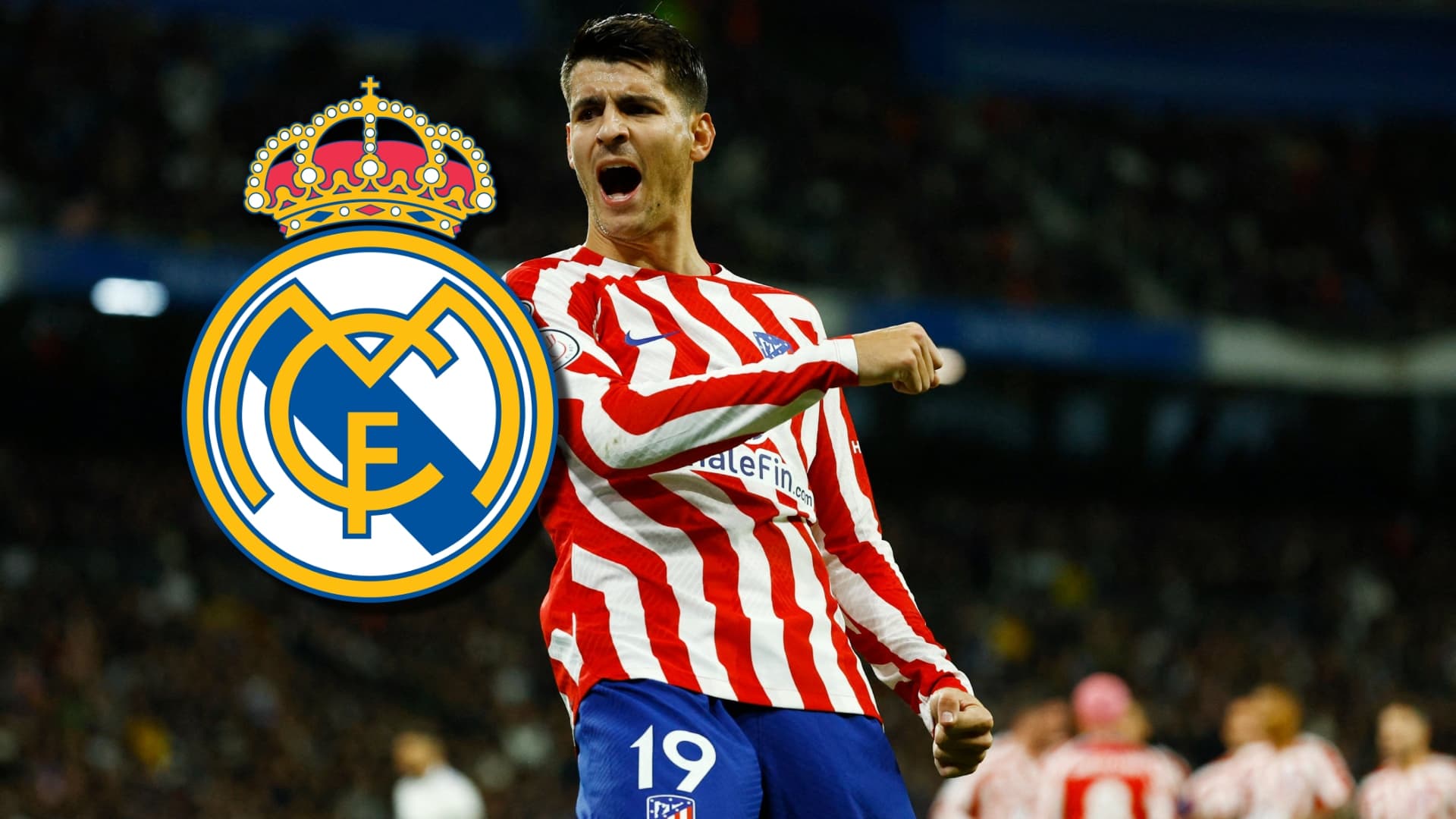 Álvaro Morata anotó el tanto para que el Atleti pase a ganar al Real Madrid y mira cómo festejó