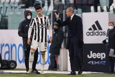 Álvaro Morata, delantero español del Atlético Madrid, tuvo una acalorada discusión con el entrenador de la Juventus a la vista de todo el mundo y su continuidad en Turín no parece estar del todo clara.