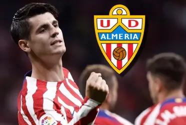 Álvaro Morata sonó a conformista, luego de la victoria del Atlético de Madrid sobre Almería por 2 a 1