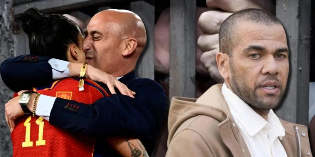 Alves condenado 4 años, pero esto piden de cárcel a Rubiales por besar a Hermoso