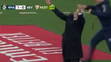 Ancelotti celebró el gol de Modric ante Sevilla, y mira lo que dijo el croata