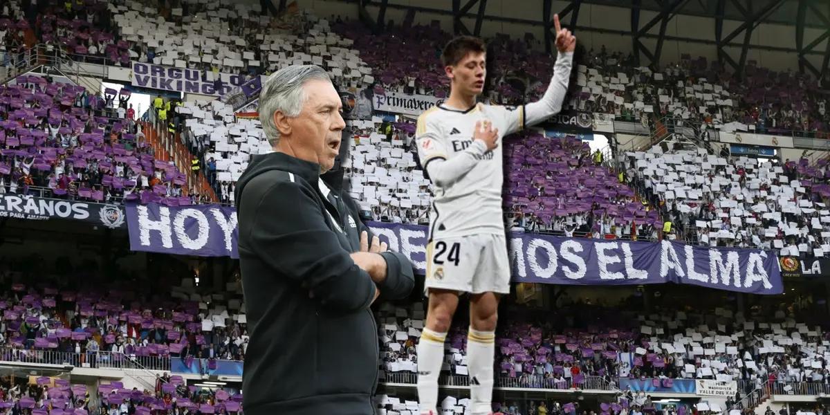 Ancelotti elogió a Güler por su casi gol y esto pidieron los hinchas del Madrid