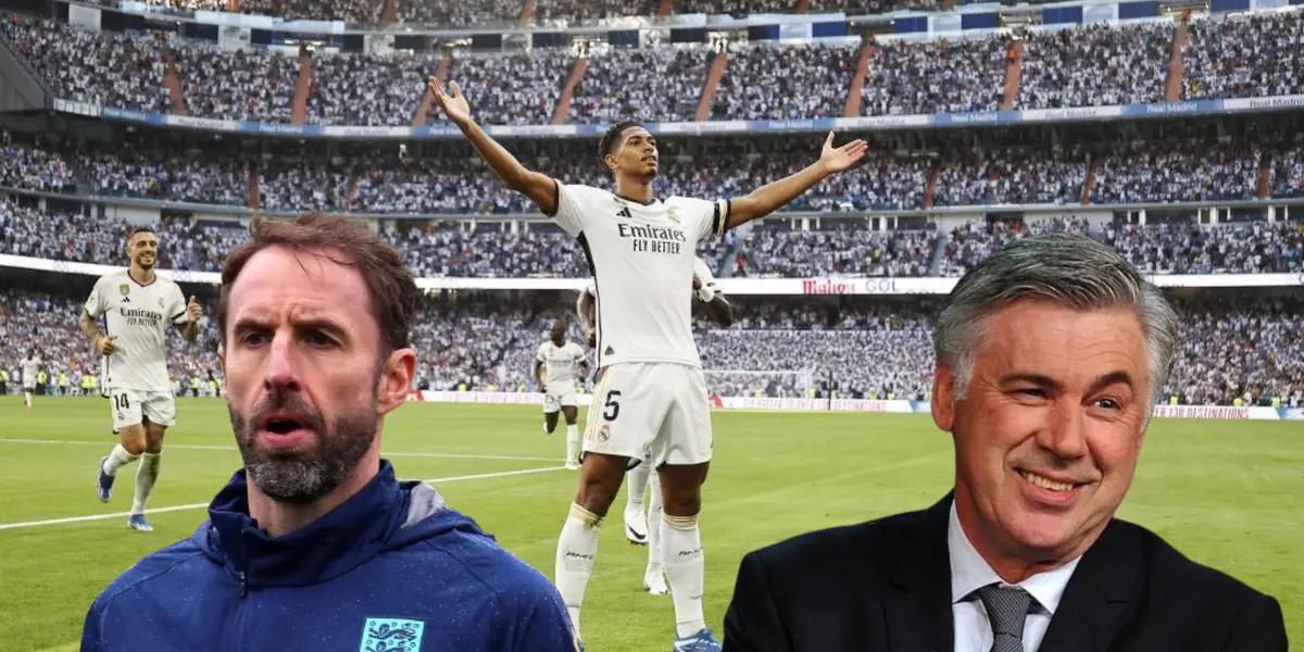 Ancelotti lo ama pero así le marcó la cancha Southgate a Bellingham en Inglaterra