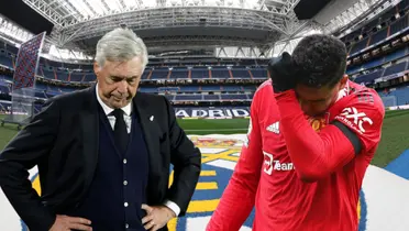 Ancelotti triste, Casemiro llorando, fondo Bernabéu