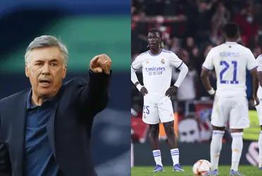 Ancelotti para un 11 lleno de suplentes y sin un jugador que no ha tenido minutos en varios partidos.