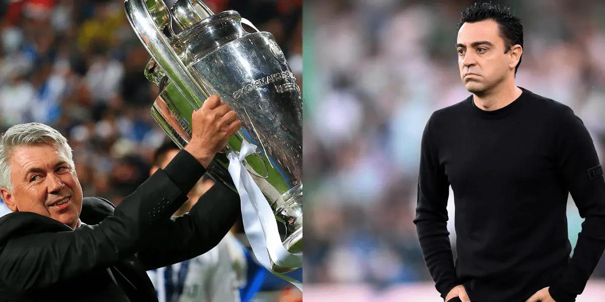 Ancelotti va en busca de un récord histórico en Champions League que difícilmente consiga Xavi.