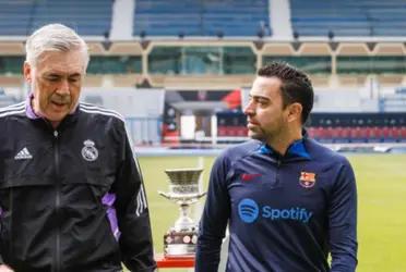 Ancelotti y Xavi antes de la final de la Supercopa