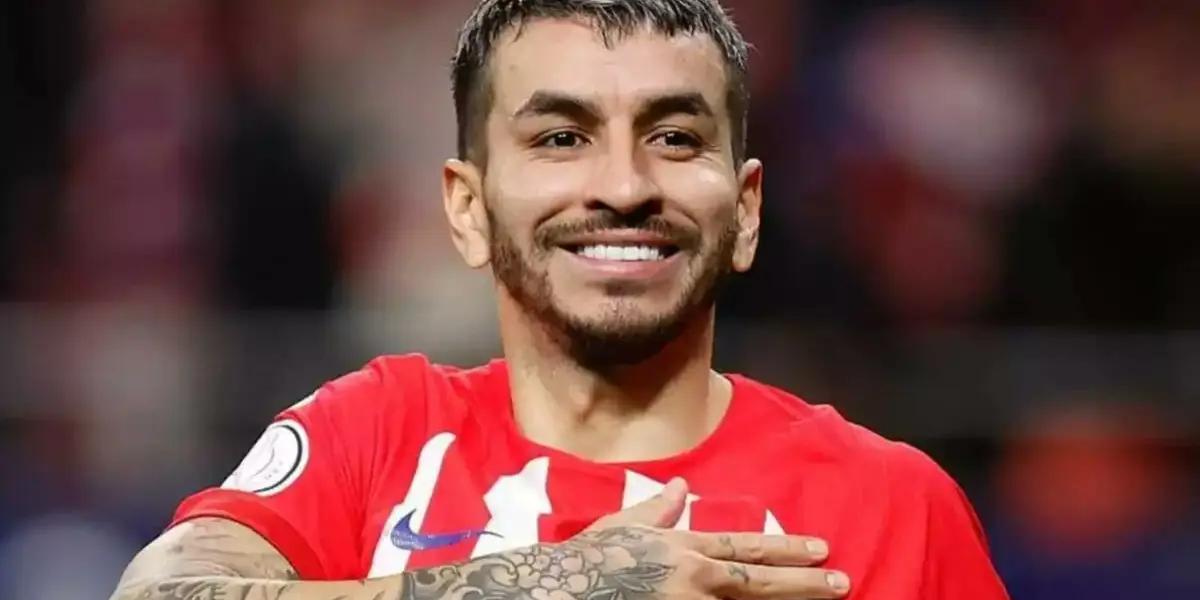 Ángel Correa celebrando gol con el Atlético de Madrid