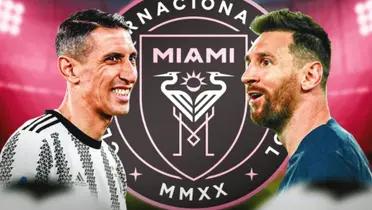 Ángel Di María y Lionel Messi, jugador del Inter Miami de la MLS