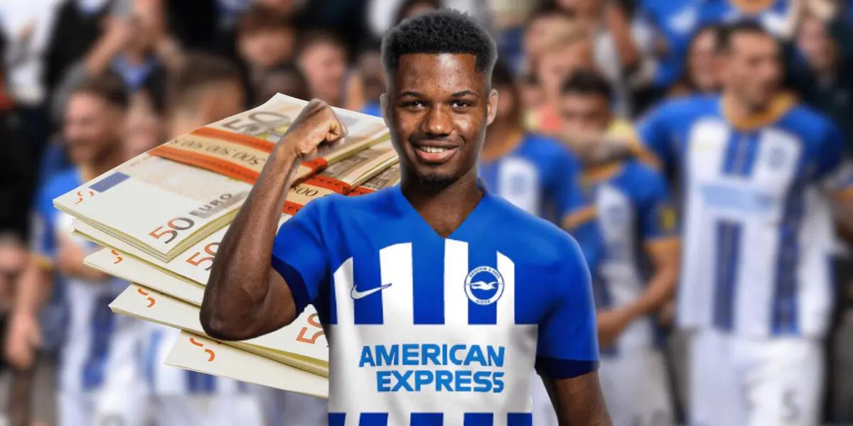 Ansu Fati, en el Brighton / Foto: Collage