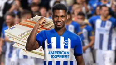 Ansu Fati, en el Brighton / Foto: Collage