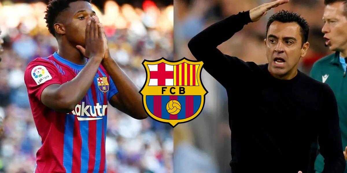 Ansu Fati hace todos los intentos para que Xavi Hernández no lo bote de FC Barcelona
