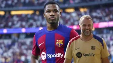 Ansu Fati - Hansi Flick (Foto: FC Barcelona)